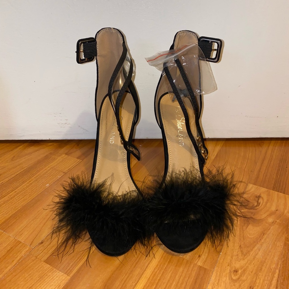Shoeland Brand Furry Heels Size 7.5
